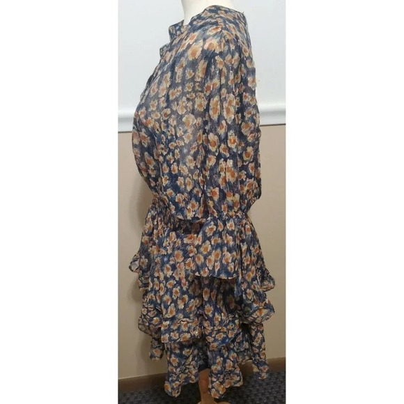 Lovestitch Chiffon Flower Print Dress Ruffled - Picture 4 of 12